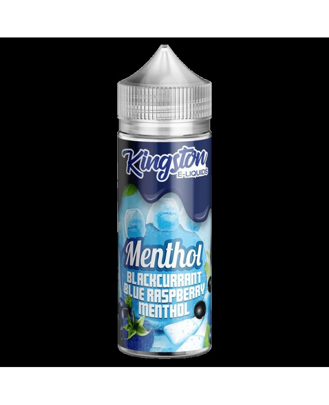 BLACKCURRANT BLUE RASPBERRY E LIQUID KINGSTON MENTHOL 100ML 70VG