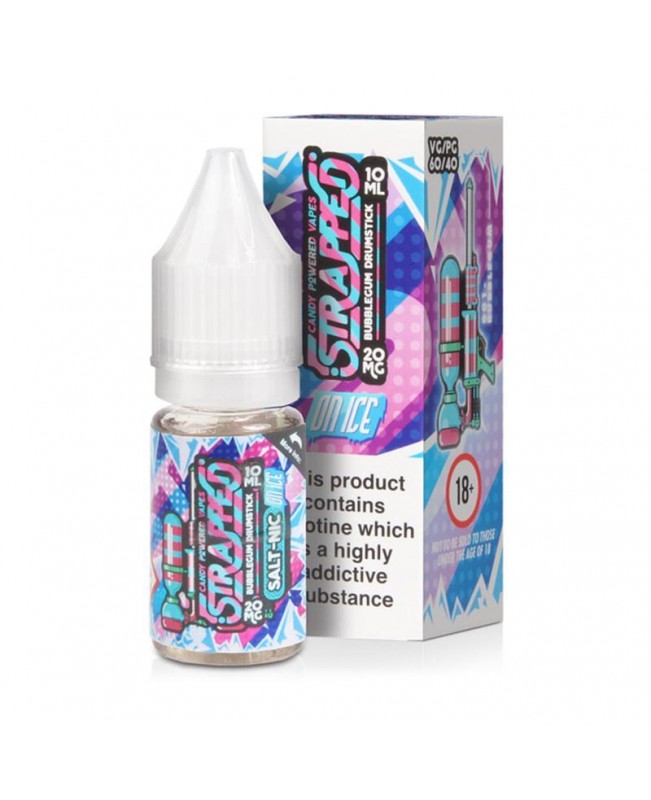 BUBBLEGUM DRUMSTICK ON ICE NICOTINE SALT E-LIQUID BY STRAPPED