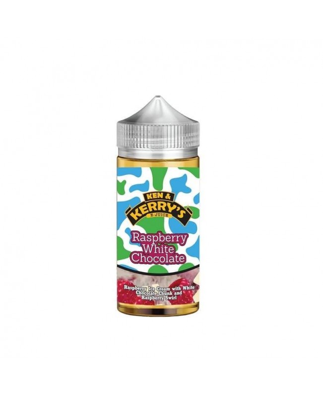 RASPBERRY WHITE CHOCOLATE E LIQUID BY KEN & KERRYS 100ML 60VG