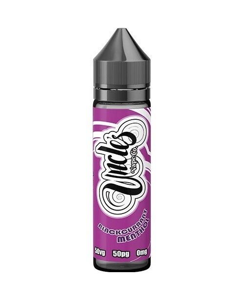 BLACKCURRANT MENTHOL E LIQUID BY UNCLES VAPE CO 50...