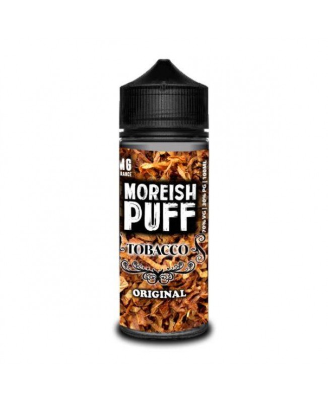 ORIGINAL TOBACCO E LIQUID BY MOREISH PUFF - TOBACCO 100ML 70VG