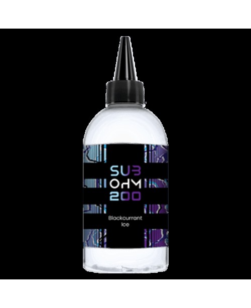 BLACKCURRANT ICE E LIQUID BY SUB OHM 200 200ML 70V...