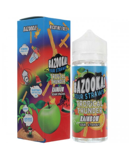 RAINBOW TROPICAL THUNDER E-LIQUID BY BAZOOKA 100ML...