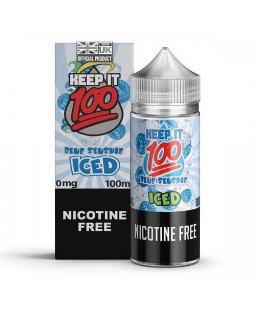 BLUE SLUSHIE ICED E LIQUID BY KEEP IT 100 100ML 70...