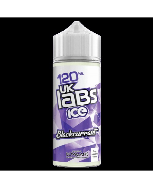 BLACKCURRANT E LIQUID BY UK LABS - ICE 100ML 70VG