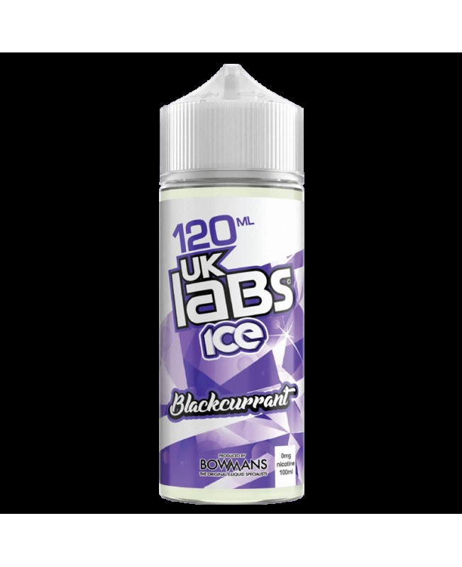 BLACKCURRANT E LIQUID BY UK LABS - ICE 100ML 70VG