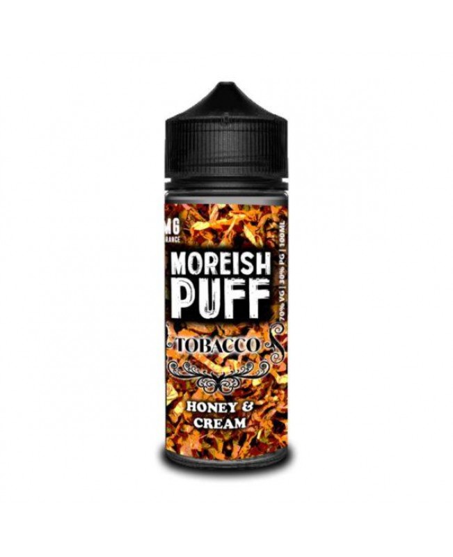 HONEY AND CREAM TOBACCO E LIQUID BY MOREISH PUFF - TOBACCO 100ML 70VG