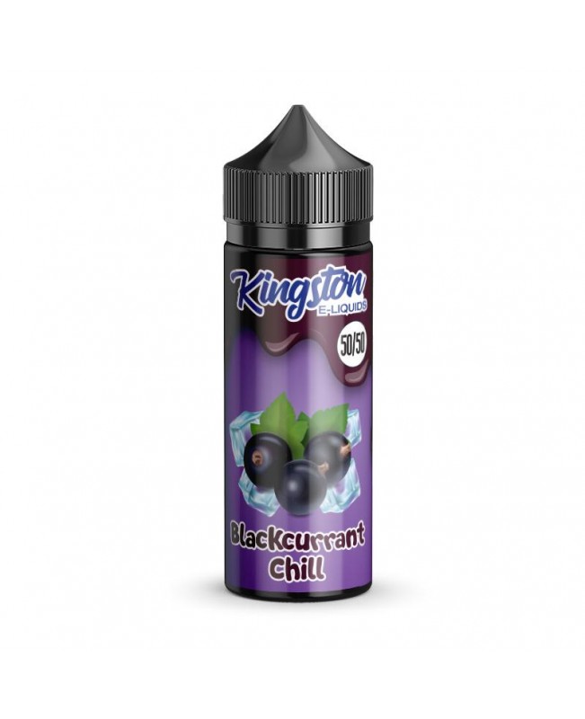 BLACKCURRANT CHILL E LIQUID KINGSTON 50/50 MENTHOL 100ML 50VG