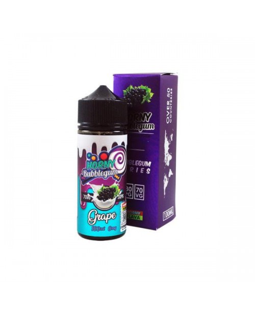 GRAPE BUBBLEGUM E LIQUID BY HORNY FLAVA 100ML 70VG