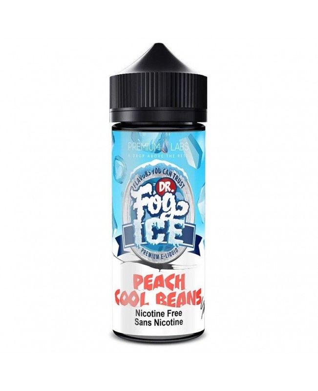 PEACH COOL BEANS ICE E LIQUID BY DR FOG 100ML 75VG