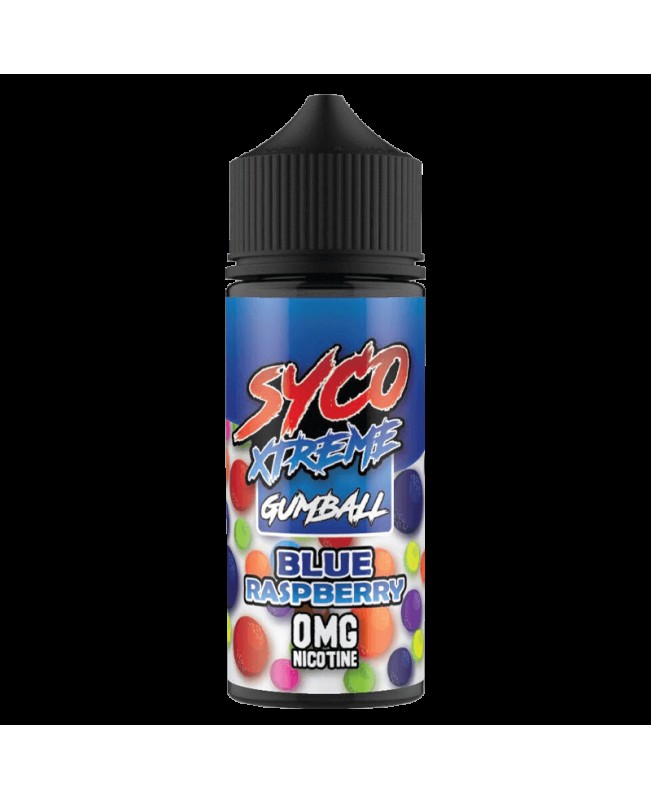 BLUE RASPBERRY E LIQUID BY SYCO XTREME GUMBALL 100ML 80VG