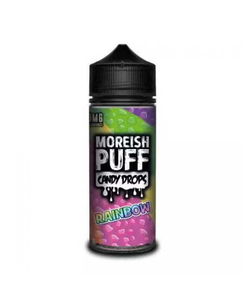 RAINBOW E LIQUID BY MOREISH PUFF - CANDY DROPS 100...