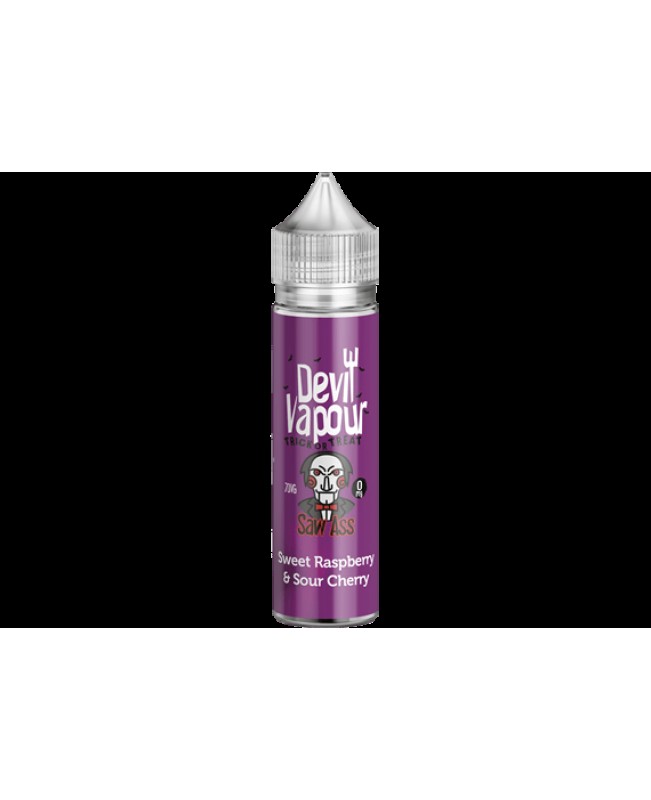 SWEET RASPBERRY & SOUR CHERRY E LIQUID BY DEVIL VAPOUR 50ML 70VG