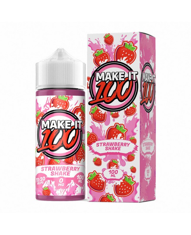 STRAWBERRY SHAKE E-LIQUID SHORTFILL BY MAKE IT 100