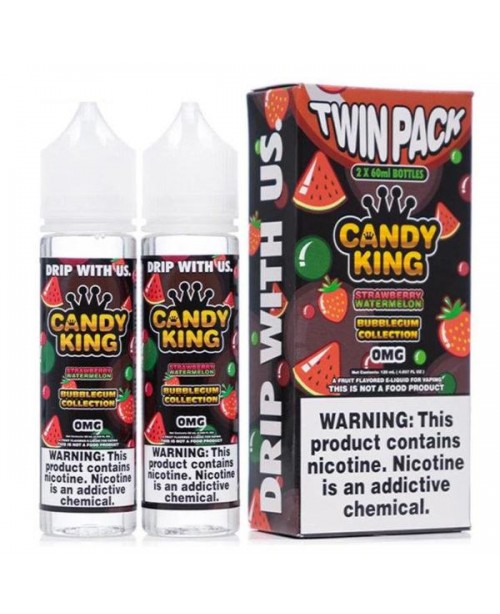 STRAWBERRY WATERMELON E LIQUID BY CANDY KING BUBBL...