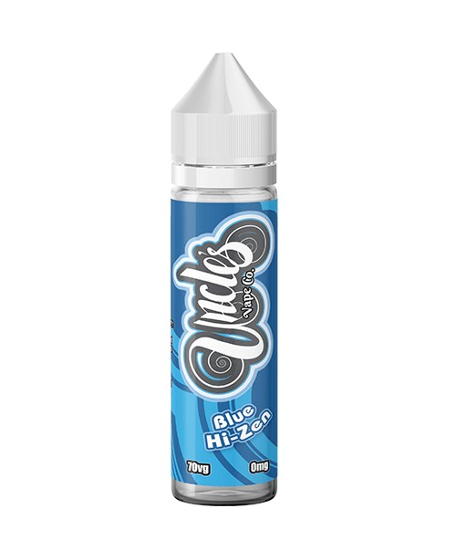 BLUE HI-ZEN E LIQUID BY UNCLES VAPE CO 50ML 70VG