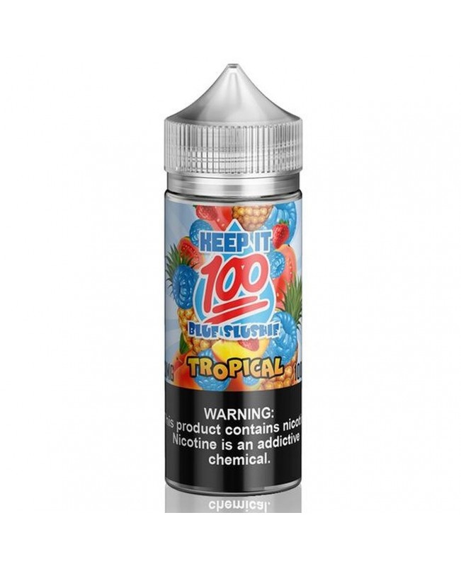 BLUE SLUSHIE TROPICAL E-LIQUID SHORTFILL BY MAKE IT 100