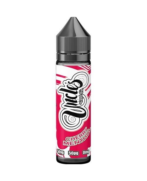 CHERRY MENTHOL E LIQUID BY UNCLES VAPE CO 50ML 50V...