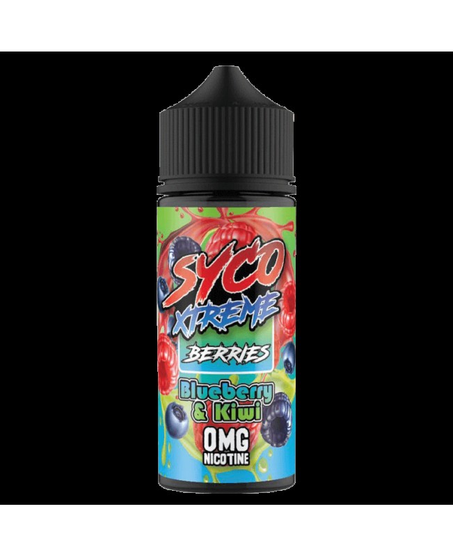 BLUEBERRY KIWI E LIQUID BY SYCO XTREME BERRIES 100ML 80VG