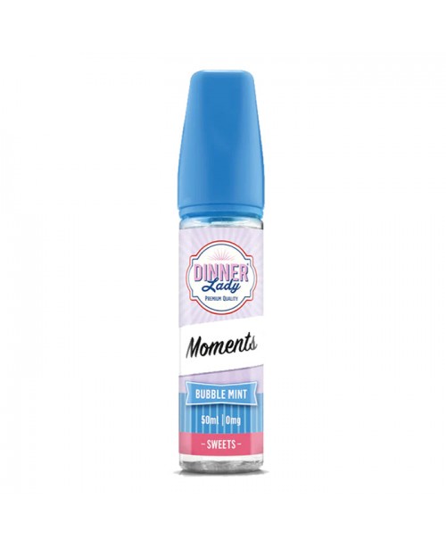 BUBBLE MINT E LIQUID BY DINNER LADY - MOMENTS 50ML...