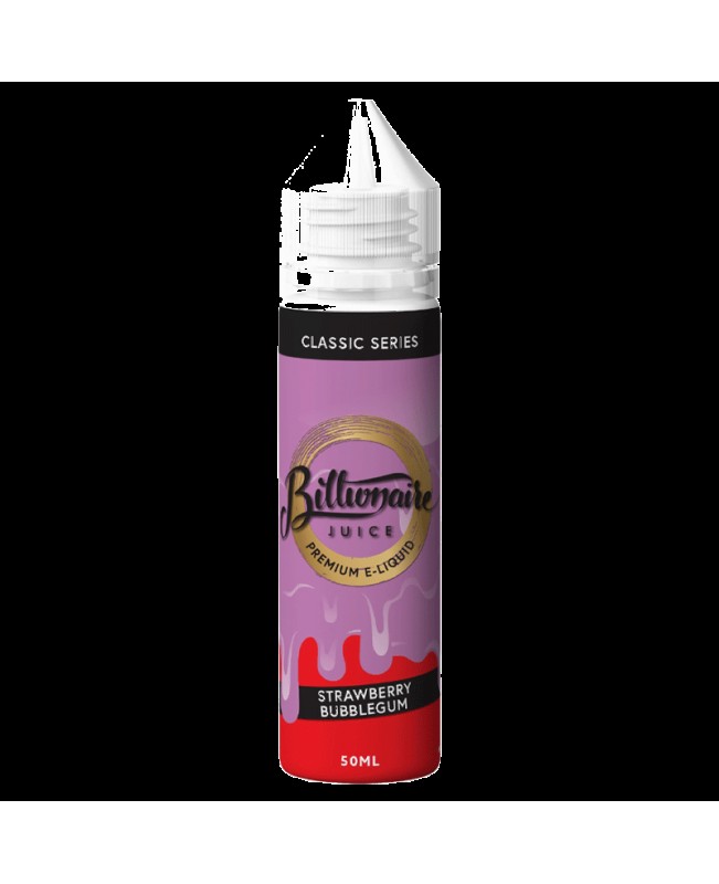 STRAWBERRY BUBBLEGUM E LIQUID BY BILLIONAIRE JUICE 50ML 70VG