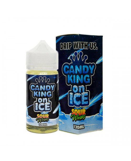 SOUR WORMS ON ICE E LIQUID BY CANDY KING 100ML 70V...