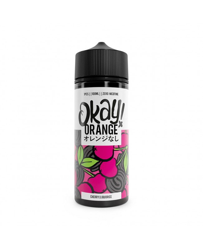 CHERRY LIQOURICE BONBON E LIQUID BY OKAY ORANGE 100ML 70VG