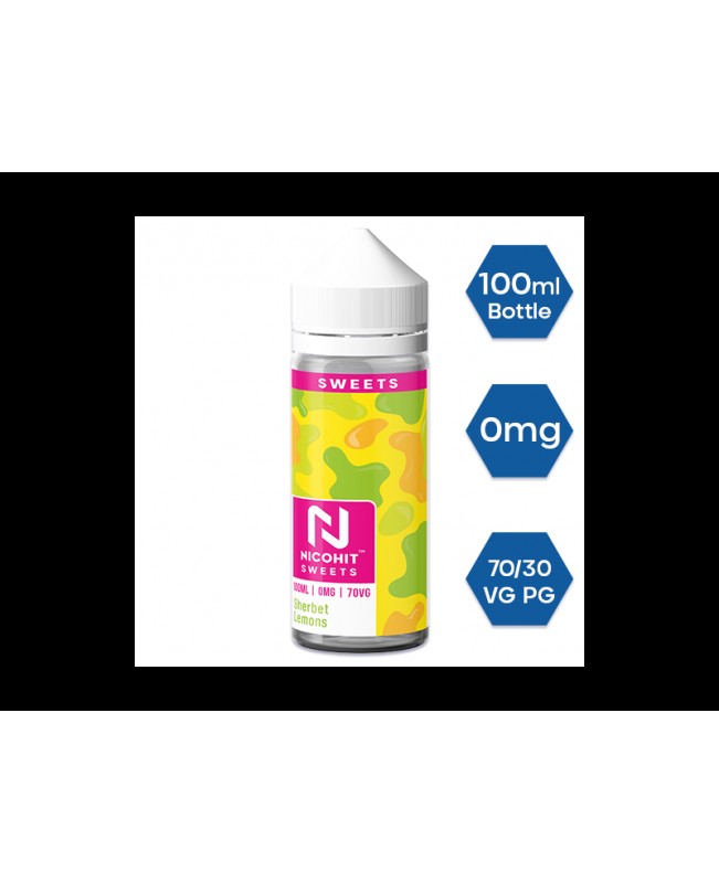 SHERBET LEMONS E LIQUID BY NICOHIT - SWEETS 100ML 70VG