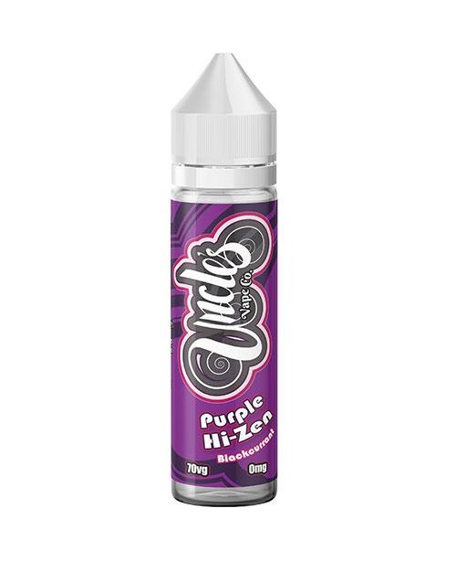 PURPLE HI-ZEN E LIQUID BY UNCLES VAPE CO 50ML 70VG