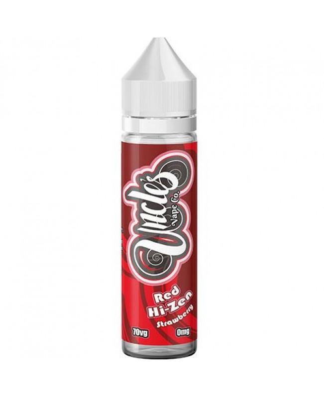 RED HI-ZEN E LIQUID BY UNCLES VAPE CO 50ML 70VG