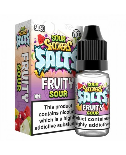 FRUITY SOURS NICOTINE SALT E-LIQUID BY SOUR SHOCKE...