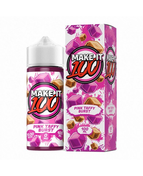 PINK TAFFY BURST E-LIQUID SHORTFILL BY MAKE IT 100