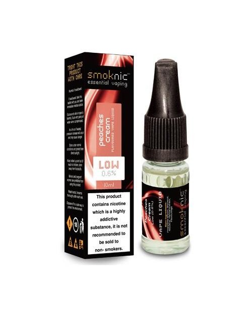 PEACHES & CREAM E LIQUID BY SMOKNIC 10ML 70VG