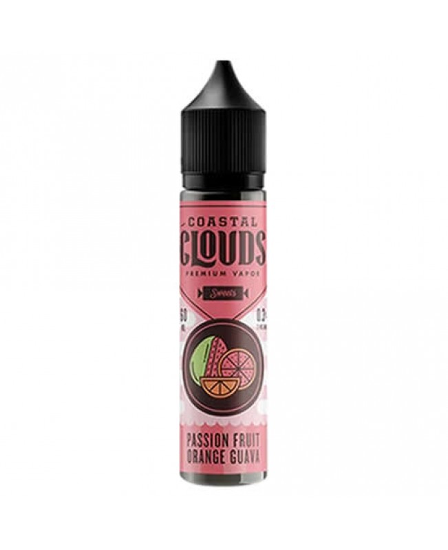 PASSION FRUIT ORANGE AND GUAVA E LIQUID BY COASTAL CLOUDS - SWEETS  50ML 70VG