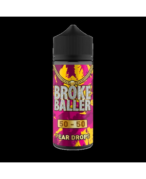 PEAR DROPS E LIQUID BY BROKE BALLER 100ML 50VG