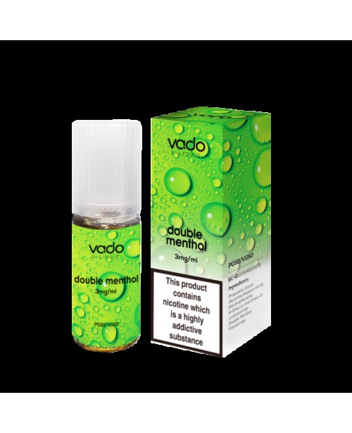 DOUBLE MENTHOL E LIQUID BY VADO 10ML- X10 X20 X50