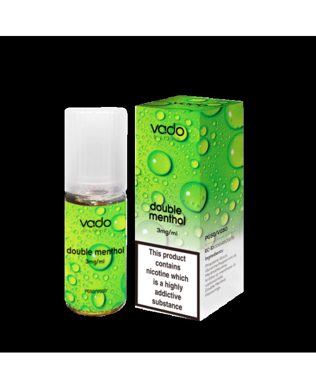 DOUBLE MENTHOL E LIQUID BY VADO 10ML- X10 X20 X50